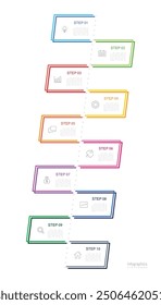 Infographic 10 options design elements for your business data. Vector Illustration.