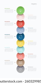 Infographic 10 options design elements for your business data. Vector Illustration.