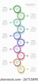 Infografía 10 Elementos de diseño de opciones para los datos de su negocio. Ilustración vectorial.