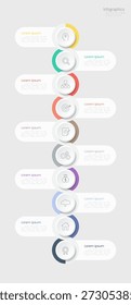 Infographic 10 options design elements for your business data. Vector Illustration.