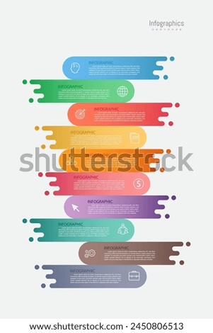 Infographic 10 options design elements for your business data. Vector Illustration.