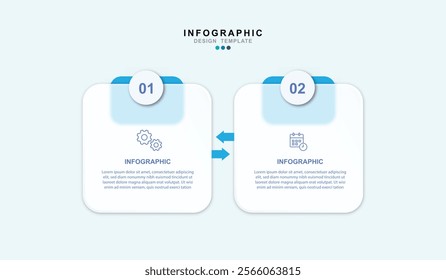 Infographic 2 options design elements for your business data. Vector Illustration.