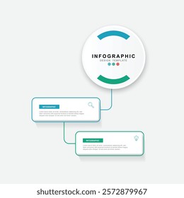 Infographic 2 options design elements for your business data. Vector Illustration