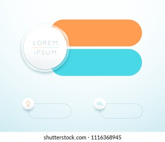 Infographic 2 Step 3d Circle Banner List Template