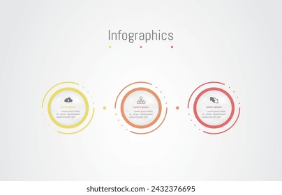 Infografik 3 Optionen Gestaltungselemente für Ihre Geschäftsdaten. In: Vector Illustration.