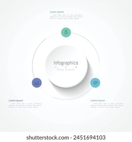 Infographic 3 options design elements for your business data. Vector Illustration.