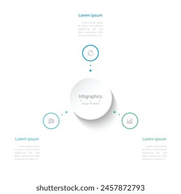 Infografía 3 opciones Elementos de diseño para sus datos empresariales. Ilustración vectorial.