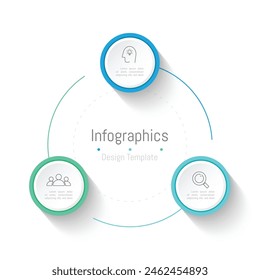 Infografía 3 opciones Elementos de diseño para sus datos empresariales. Ilustración vectorial.