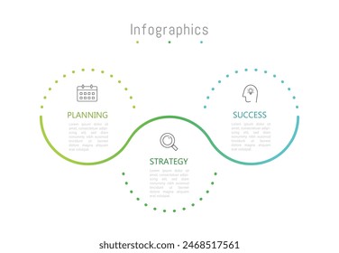 Infografik 3 Optionen Design-Elemente für Ihre Geschäftsdaten. Vektorillustration.