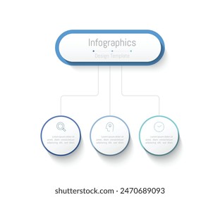 Infographic 3 options design elements for your business data. Vector Illustration.