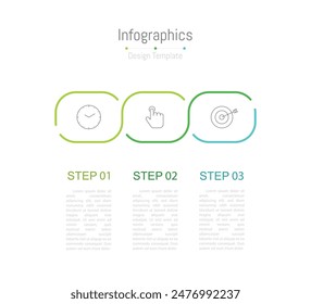 Infographic 3 options design elements for your business data. Vector Illustration.