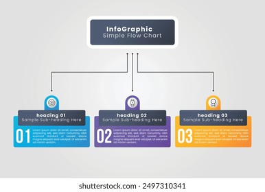 Infographic 3 options design elements for your business data. Vector Illustration.