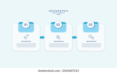 Infographic 3 options design elements for your business data. Vector Illustration.