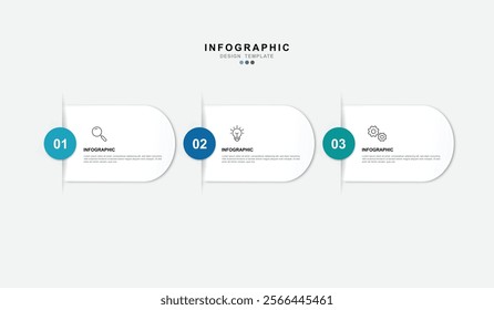 Infographic 3 options design elements for your business data. Vector Illustration.
