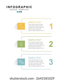  Infographic 3 options design elements for your business data. Vector Illustration