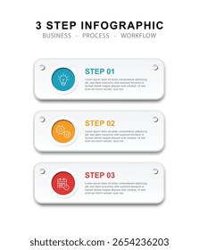  Infographic 3 options design elements for your business data. Vector Illustration