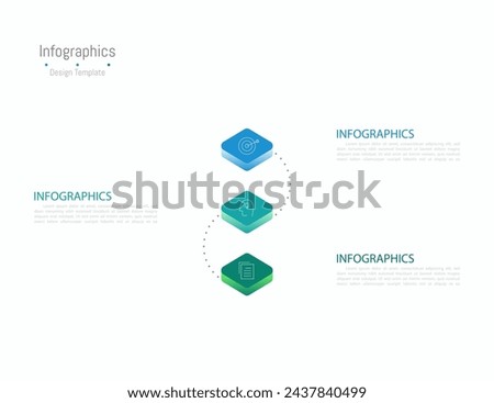 Infographic 3 options design elements for your business data. Vector Illustration.
