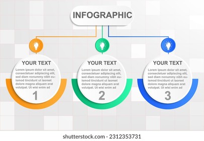 Infographic  3 options element vector