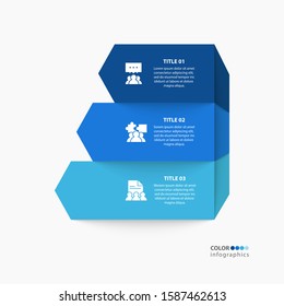 Infographic 3 step. Page template with four steps or parameters, the scheme of the process. EPS 10.