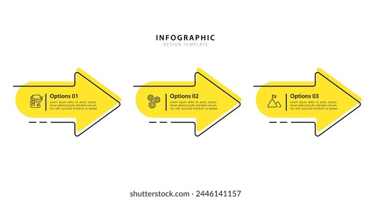 Infographic 3 Step timeline journey, calendar Flat simple infographics design template. presentation graph. Business concept with 3 options, Arrow vector illustration.