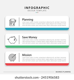 Infographic 3 Step timeline journey, calendar Flat simple infographics design template. presentation graph. Business concept with 3 options, vector illustration.