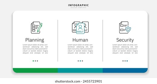 Infographic 3 Step timeline journey, calendar Flat simple infographics design template. presentation graph. Business concept with 3 options, vector illustration.