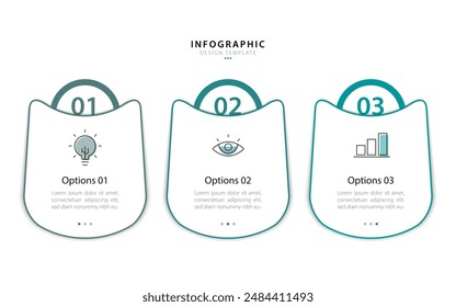 Infographic 3 Step timeline journey, calendar Flat simple infographics design template. presentation graph. Business concept with 3 options, vector illustration.