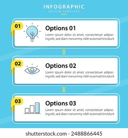 Infografía Viaje en línea de tiempo de 3 pasos, calendario Plantilla de diseño de infografías simples planas. Concepto de negocio con 3 opciones, Ilustración vectorial.