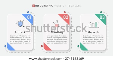 Infographic 3 Step timeline journey, calendar Flat simple infographics design template. presentation graph. Business concept with 3 options, vector illustration.