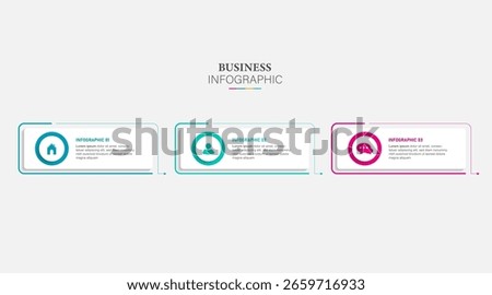 Infographic 3 tabs options for presentations, diagram, web, layout