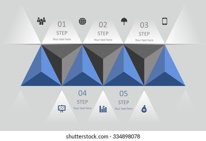 Infographic in 3D - 5 steps