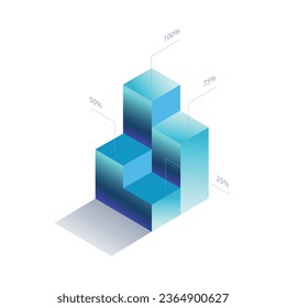 Infographic 3d chart illustration concept