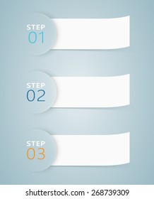 Infographic 3D Numbered Step Ribbons 3
