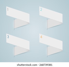 Infographic 3D Numbered Step Ribbons 1
