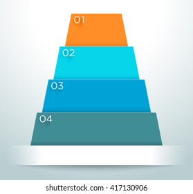 Infographic 3d Pyramid Numbers Design D