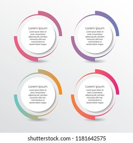 Infographic 3d Text Circles. Vector illustration