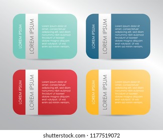 Infographic 3d Text template. Vector illustration