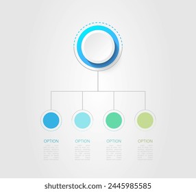 Infographic 4 options design elements for your business data. Vector Illustration.