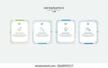 Infographic 4 options design elements for your business data. Vector Illustration.