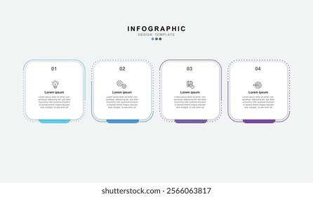 Infographic 4 options design elements for your business data. Vector Illustration.