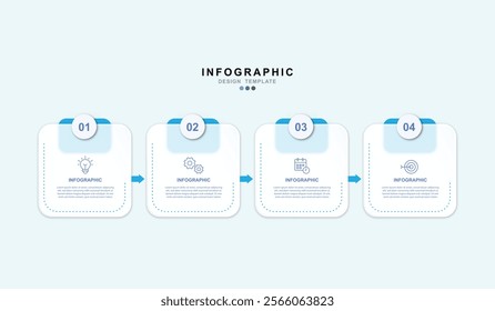 Infographic 4 options design elements for your business data. Vector Illustration.