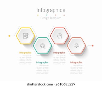 Infographic 4 options design elements for your business data. Vector Illustration.