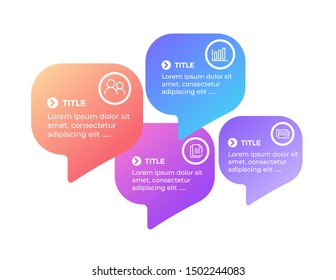 Infographic with 4 options. Template for business, presentations, web