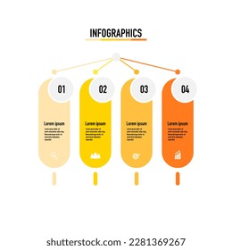 Infographic 4 steps circle pattern It can be used in business, marketing, reports and work processes.