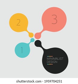 Infographic 4 steps concept. Round numbered template, scheme, element.