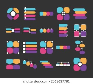 Infographic 4 steps cute shape vector