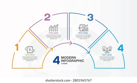 Infographic 4 steps, process or options, process chart, Used for process diagram, presentations, workflow layout, flow chart, infograph. Vector eps10 illustration.