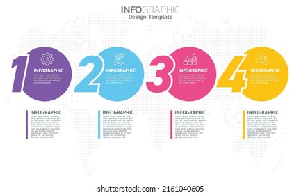 Infographic 4 steps seo for content, diagram, flowchart, steps, parts, timeline, workflow, chart. 