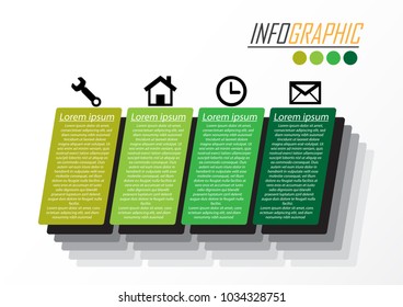 infographic with 4 templates ,4 options ,4 step