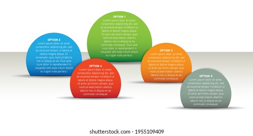Vector 3D de plantilla de opciones de Infografía 5.
